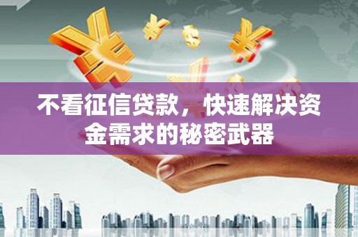 枋寮不看征信贷款，快速解决资金需求的秘密武器