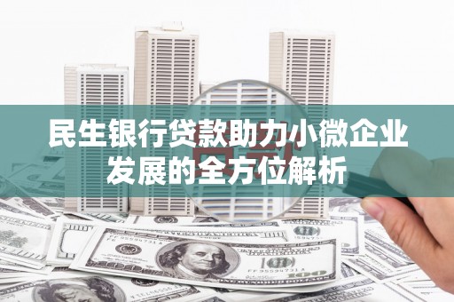 枋寮民生银行贷款助力小微企业发展的全方位解析