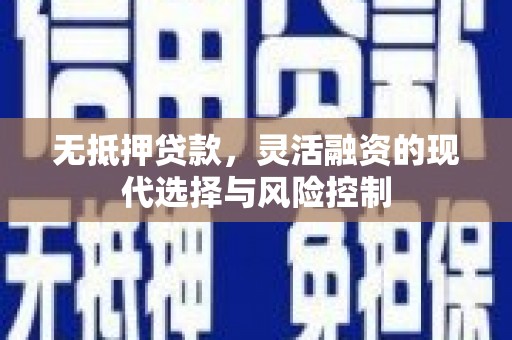 枋寮无抵押贷款，灵活融资的现代选择与风险控制