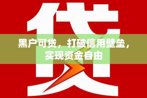 枋寮黑户可贷，打破信用壁垒，实现资金自由