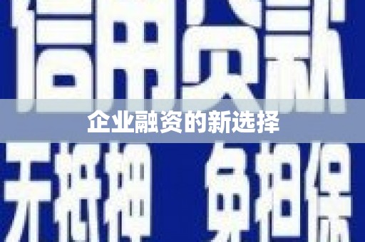 枋寮企业融资的新选择