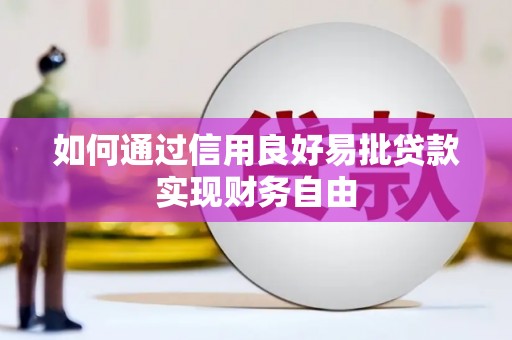 枋寮如何通过信用良好易批贷款实现财务自由