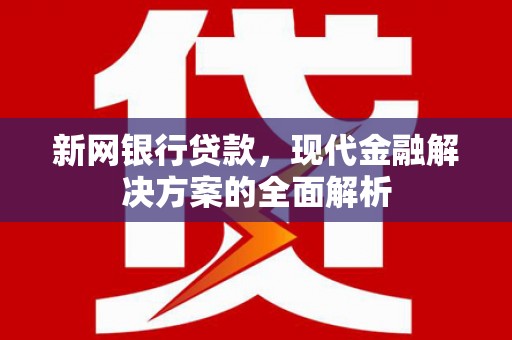 枋寮新网银行贷款，现代金融解决方案的全面解析
