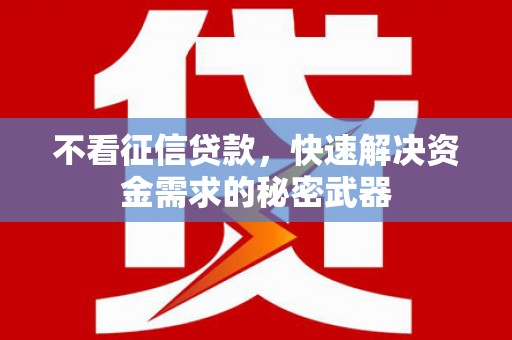 枋寮不看征信贷款，快速解决资金需求的秘密武器