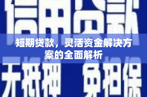 枋寮短期贷款，灵活资金解决方案的全面解析