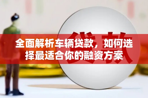 枋寮全面解析车辆贷款，如何选择最适合你的融资方案