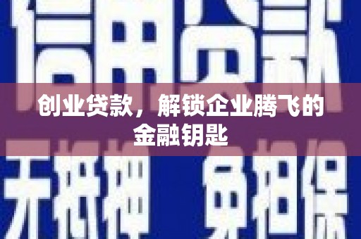 枋寮创业贷款，解锁企业腾飞的金融钥匙